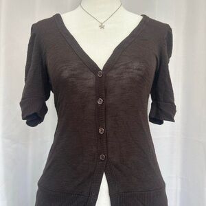 Brown Button-Up Cardigan